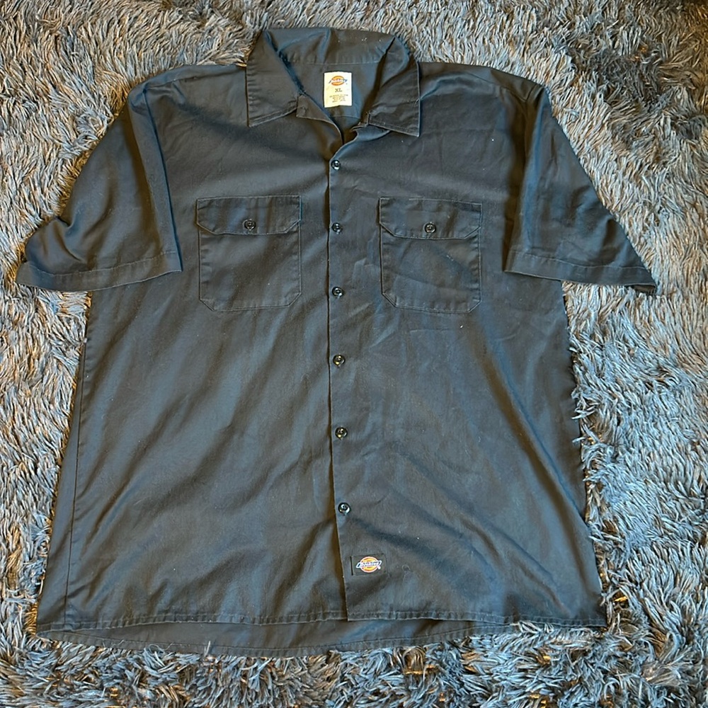Black Dickies short sleeve button up